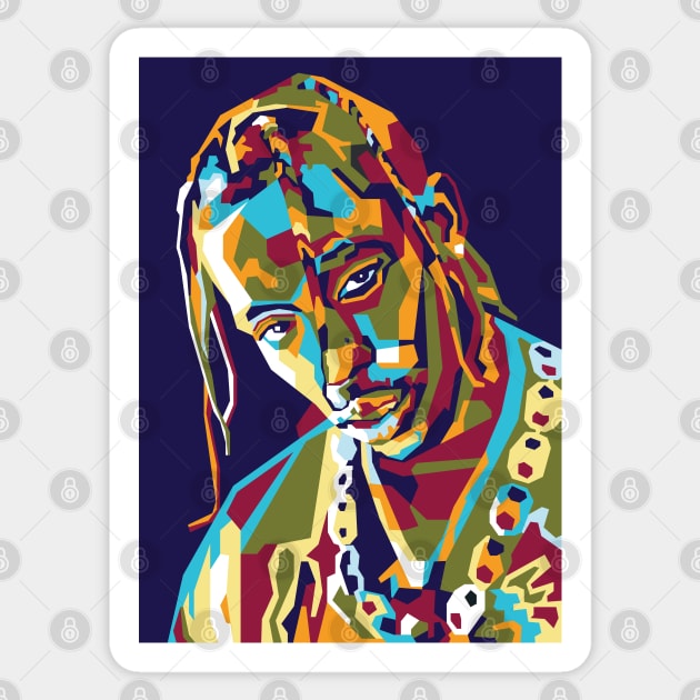 Abstract Best rapper in wpap Sticker by smd90